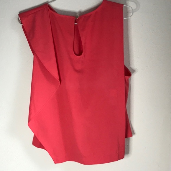 Rachel Roy coral ruffle sleeveless Blouse size 4 - Picture 3 of 5